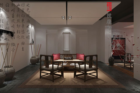 简约中式风格禅茶室设计——古雅、幽静，富有禅意风韵